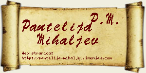 Pantelija Mihaljev vizit kartica